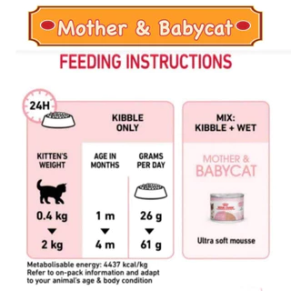 Royal Canin Kitten 4kg / Royal Canin Mother & Babycat 4kg โรยัล คานิน แม่แมว ลูกแมว ถุง 4 กิโลกรัม