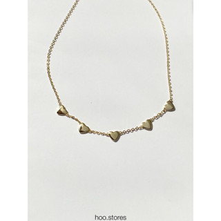 [all Silver 925] hoo.stores Heart Choker Necklace (18k gold plated) สร้อยคอหัวใจ สร้อยคอเงินแท้ s925 สร้อยคอโชเกอร์