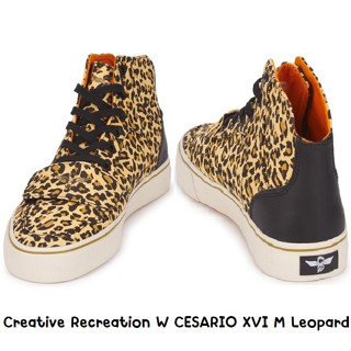 🐯 เบอร์ 39 ® รองเท้าผ้าใบลายเสือหุ้มข้อสูง creative recreation leopard print canvas