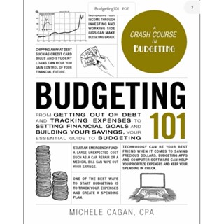 หนังสือ​ BUDGETING 101 A Crash Course In Budgeting (English/EbookPDF) ภาษาอังกฤษ​