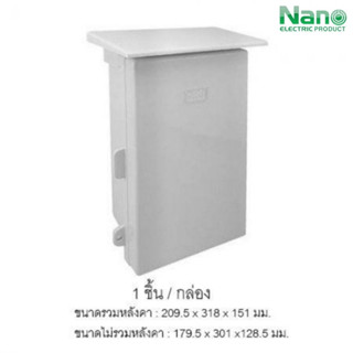 NANO ตู้กันน้ำพลาสติก มีที่กันฝน  NANO-101W, NANO-101G (สีขาว , สีเทา)