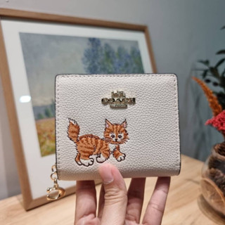 COACH CC472 SNAP WALLET WITH DANCING KITTEN