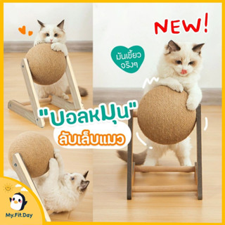 😺ของเล่นแมว😺 บอลฝนเล็บแมว ที่ฝนเล็บแมวลูกบอลขนาดใหญ่ ลับเล็บแมว ลูกบอล แมวชอบ แมวฟิน