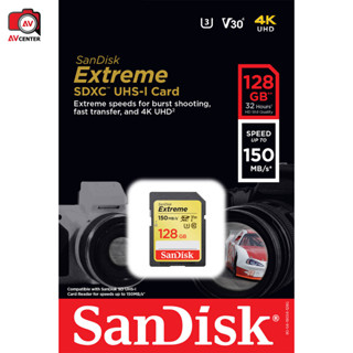 SanDisk SD 128 GB. Extreme ความเร็วสูงสุด 150 MB/S