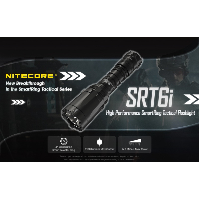 ไฟฉาย Nitecore SRT6i Smarting Tactical Flashlight : สินค้ารับประกัน 3 ปี