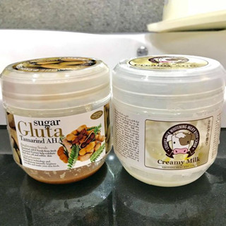 SUGAR GLUTA Scrub Tamarind / CREAMY MILK - Scrub สครับน้ำนมวัว สครับมะขาม 700 g. สครับขัดผิวขาว ขายดีอันดับ 1