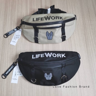 👑ผ่อน0%~แท้100%👑 LIFEWORK Patch Zip Closure Hipsack  กระเป๋าคาดอก คาดเอว คาดหลัง LW235BG201 sample