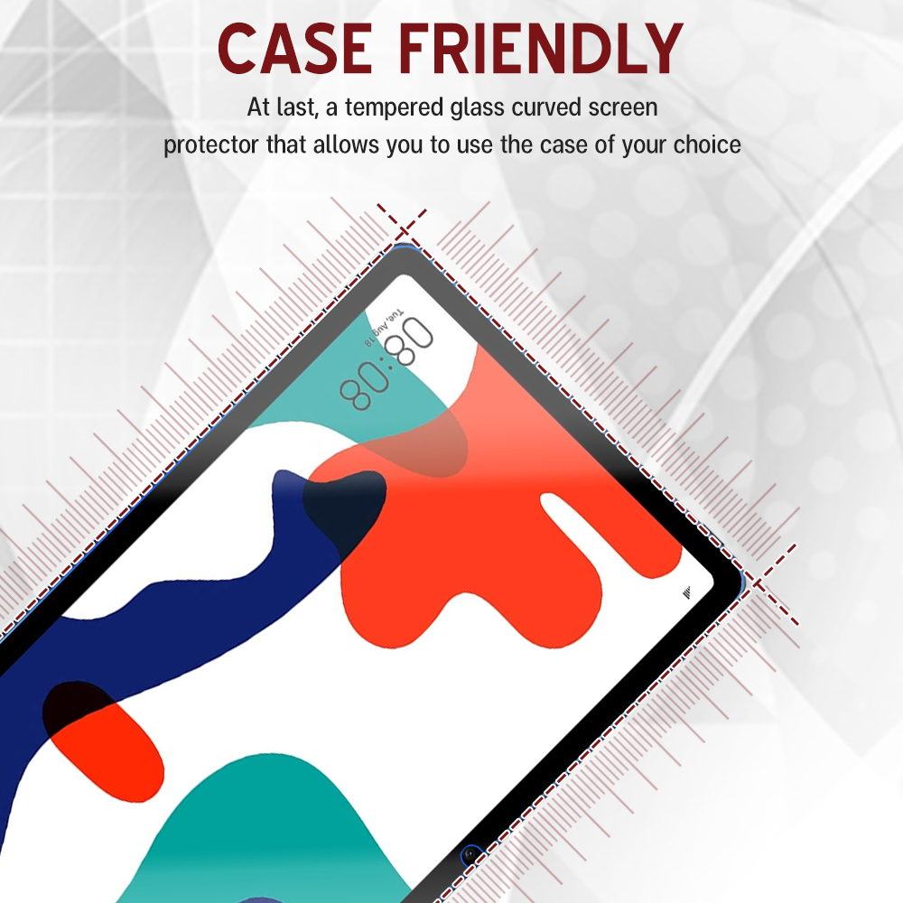 กระจก 2.5D Huawei MatePad 10.4 / MatePad SE 10.4 ฟิล์มกันรอย กระจกนิรภัย เต็มจอ ฟิล์มกระจก – 2.5D Curved Tempered Glass ราคา ถูกที่สุด ดีลบีเคเค แกลเลอรีภาพที่ 4