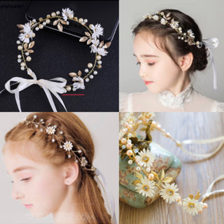 ส่งในไทย🇨🇷ที่คาดผมสวยๆ สีทอง ประดับดอกไม้เล็ก เหมาะสำหรับออก…