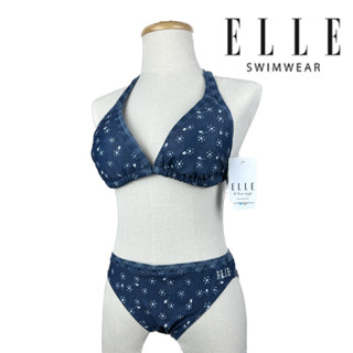 ชุดว่ายน้ำยี่ห้อ Elle แท้ 2ชิ้น bikini กัน UV ราคาเต็ม 2,xxx ผ้าหนาอย่างดี มีฟองน้ำซับใน