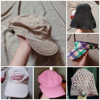 รวมหมวกมือสอง หมวกสาน second hand bucket hat/ used cap, beanie