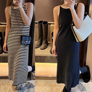 🌈🌿🌸🌼🌺🤎🧡🇰🇷 Knit Sleeveless Rim Maxi Dress