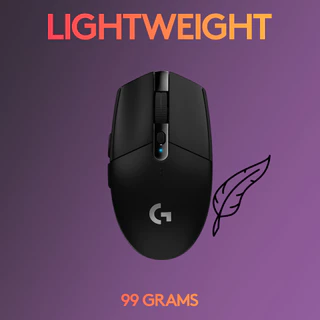Logitech G304 LIGHTSPEED™ Wireless Gaming Mouse 12,000 DPI, 6 Makro Keys - Black ( เมาส์เกมมิ่ง ไร้สาย)