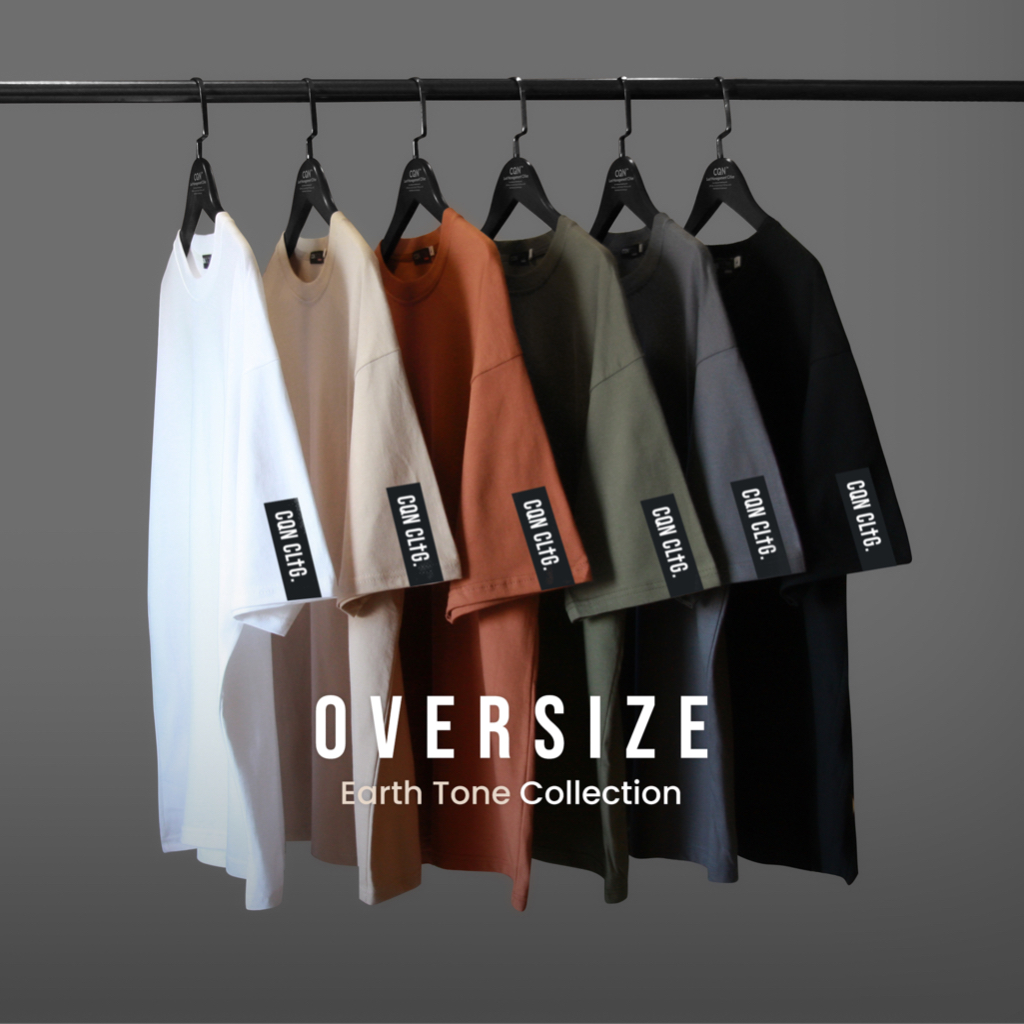 CQN | เสื้อ Oversize [ET.07”Logo Sidebar] ผ้าหนานุ่ม คอแคบ ไม่ย้วย