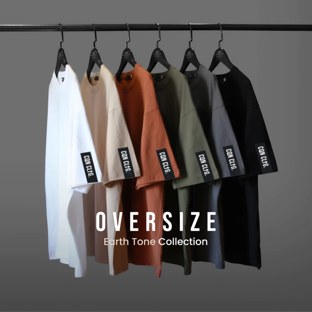 CQN | เสื้อ Oversize [ET.07”Logo Sidebar] ผ้าหนานุ่ม คอแคบ ไม่ย้วย