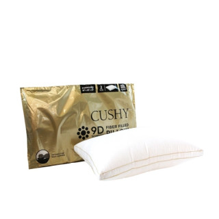 CUSHY หมอนขอบคู่ 9D กันไรฝุ่น นุ่ม ซักเครื่องได้ หลับสบายไม่ร้อนหัว
