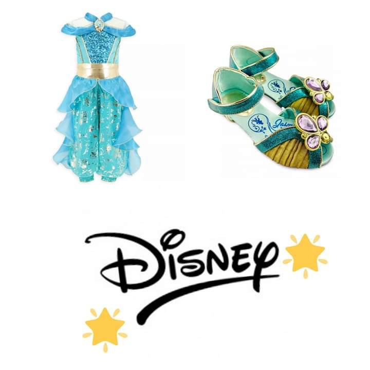 ชุดแฟนซี ชุดคอสตูม เจ้าหญิงจัสมิน Jasmine Costume for Kids และรองเท้าจัสมิน Jasmine Costume Shoes fo
