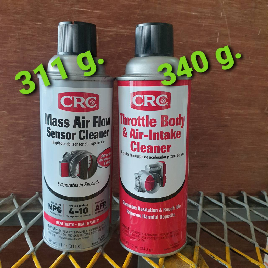 แพ็คคู่ใหญ่ CRC น้ำยาล้างเซ็นเซอร์แอร์โฟล์ น้ำยาล้างลิ้นปีกผีเสื้อรถยนต์