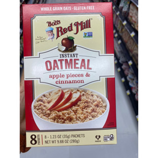 Bob’s Red Mill Gluten Free Oatmeal Apple Pieces And Cinnamon 280 G. กลูเตนฟรี โอ๊ตมีล คัพ แอปเปิ้ล พีชเชส์ ชินนามอน ( ตรา บอบส์ เรด มิลล์ )