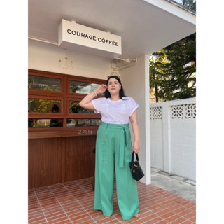 Dolla Pants 👖  กางเกงขายาว  สาวอวบ ชุดออกงาน แฟชั่นคนอ้วน เสื้อผ้าสาวอวบ Zerene Brand Plus size