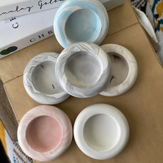 Round candle holders ⚪️🕯️🪔เชิงเทียนปูน ทรงกลมใส่เทียนก้อน สุดมินิมอล พรอพถ่ายรูป พรอพแต่งห้อง
