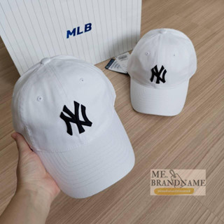 ของแท้ 💯% MLB N-Cover Slider Cap หมวกสีขาว logo NY ⚪️⚪️