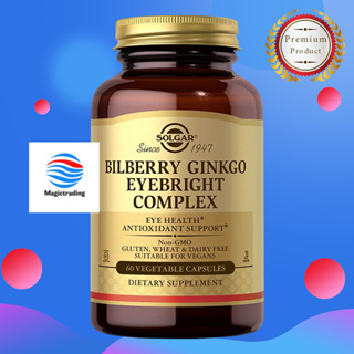 SOLGAR  BILBERRY GINKGO EYEBRIGHT COMPLEX PLUS LUTEIN / 60  VEGETABLE CAPSULES