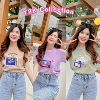 Jarikashop - เสื้อยืดลาย Y2K ( งานป้าย.. Jarika ) ( จ121 )