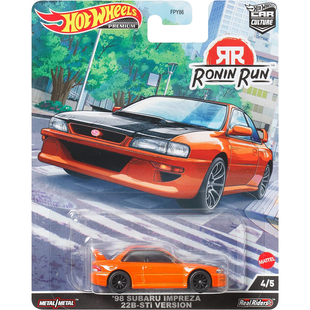 [พร้อมส่ง] รถเหล็ก HOTWHEELS Premium Car Culture Ronin Run - '98 Subaru Impreza 22B-STI Version (HWP2023_#HCK14)