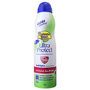 E837N Banana Boat Ultramist Clear Sunscreen Spray SPF50 PA+++170 g.