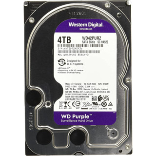 WD WD42PURZ 4TB 256 MB Cache, 3.5" Purple Surveillance Internal Hard Drive