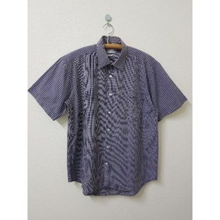 pierre cardin เสื้อเชิ้ตชาย แขนสั้น รอบอก 48" มือสอง