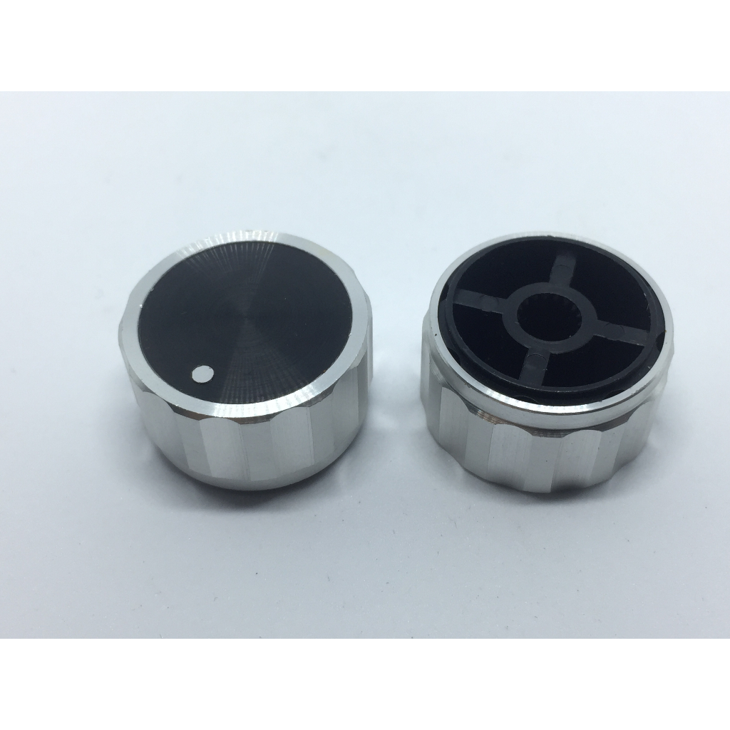 ลูกบิดโวลุ่ม  ลูกบิดแอมป์ ลูกบิดกีต้าร์ Volume Knob อะลูมิเนียม แกนพลาสติก ขนาด 25 มม.