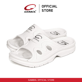 GAMBOL แกมโบล รองเท้าแบบสวม ผู้ชาย  สีขาว GM42166 Size 4-9