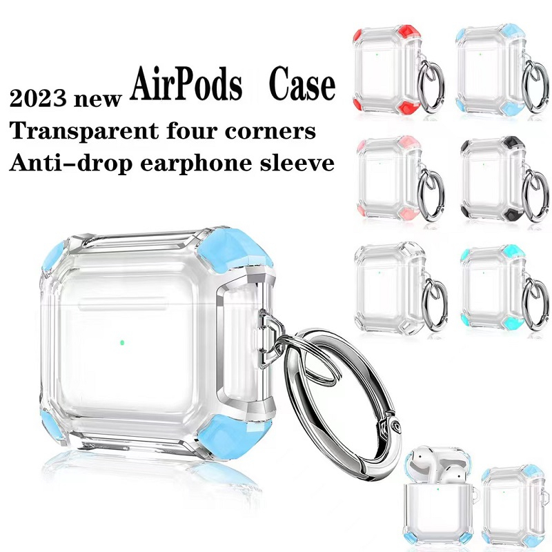 เตรียมการจัดส่ง เคส ใส กันกระแทก พร้อมพวงกุญแจ ใช้สำหรับ Airpods 1/2/3/pro/pro2