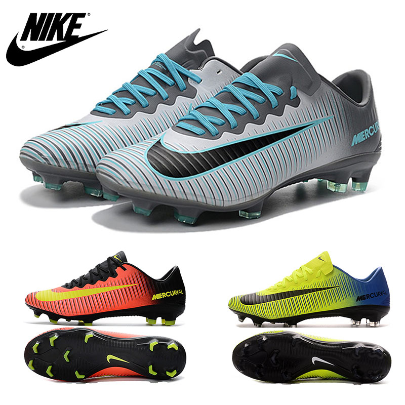 Nike_Mercurial Vapor XI FG สตั๊ดฟุตบอล รองเท้าฟุตบอล รองเท้าฟุตซอลa ตัวท็อป ใหม่ล่าสุด Soccer shoes