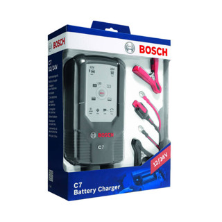 BOSCH เครื่องชาร์จแบตเตอรี่ รุ่น C7 Battery Charger 12/24 Volt สำหรับรถยนต์และมอเตอร์ไซค์ ของแท้ / 018999907M