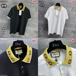 เสื้อโปโล Gucci 👕 Hiend 1:1 | เสื้อโปโลผู้ชาย | เสื้อแบรนด์เนม