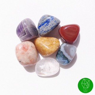 ชุดหิน 7 จักระขัดมัน Chakra Tumbled Stone Set