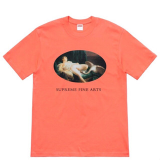 ใหม่พร้อมส่ง ของแท้ เสื้อยืด Supreme Leda and The Swan tee Neon Orange colorway