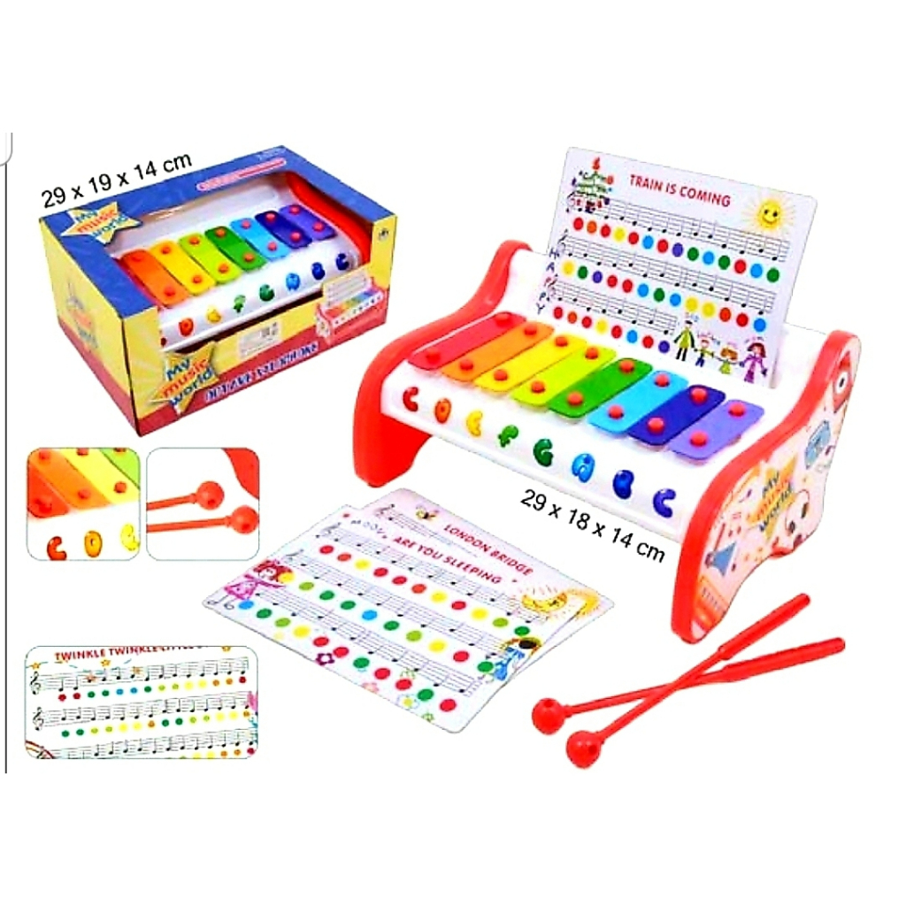 ระนาดออร์แกนเปียโน ระนาดรูปเปียโน 2in1 ของเล่นเครื่องดนตรี - รูปที่ 4