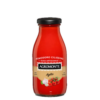 อะโกรมอนเต้ ซอสพาสต้ามะเขือเทศเชอร์รี่ใส่กระเทียม 260 กรัม - Pasta Sauce Garlic Cherry Tomato 260g Agromonte brand