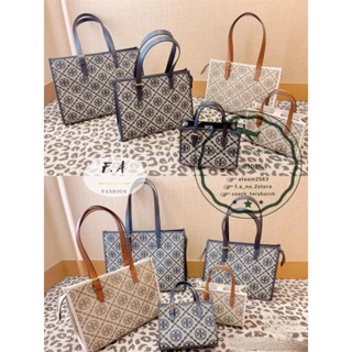 F.A ว่าแท้100% TORY BURCH T MONOGRAM กระเป๋าผู้หญิง กระเป๋าสะพาย กระเป๋าโท้ท 3 ขนาด 0017