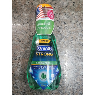 oral b strorg extra fresh 500 ml น้ำยาบ้วนปาก  500 ml.