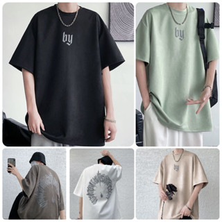 [S-5XL] BOYUE เสื้อยืดแขนสั้น หลายสี กราฟฟิตี้ ตัวอักษร BOY243 T shirt