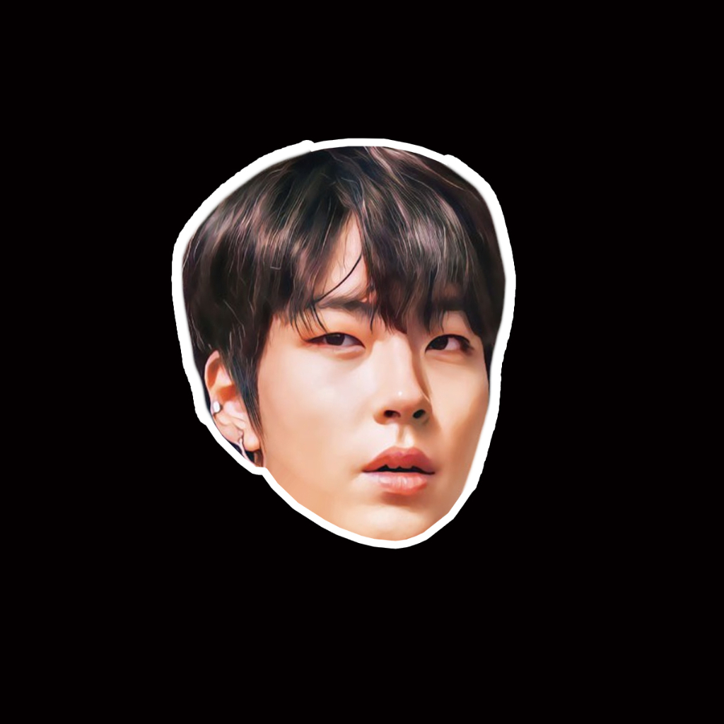 สติ๊กเกอร์กันน้ำ สติ๊กเกอร์ติดรถ แม่เหล็กติดตู้เย็น ไดคัทหน้าคน สัตว์เลี้ยง DCUT30 hwang in yeop ฮวั
