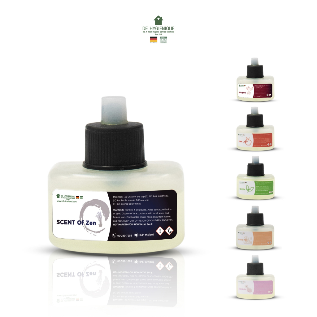 De Hygienique - Refill น้ำหอมปรับอากาศ(แพ็คคู่2ขวด) Scent of Zen +กลิ่นอื่น สำหรับเครื่องพ่นอโรม่า