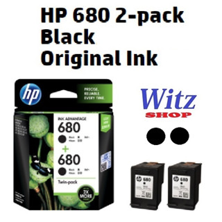 ตลับหมึกและหัวพิมพ์แท้ HP 680 2-packs Black Original Ink Cartridges