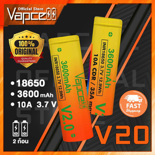 Vapcell Official Store รุ่นTOPทอง 3600mAh 35A [ราคาส่ง] Vapcell แท้ 💯% แท้เช็คCodeได้ทุกก้อน