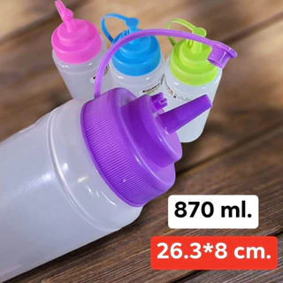 ขวดซอส 870Ml ขวดซอสพลาสติก ขวดซอสจัมโบ้ เกรด A หนา แข็งแรง พร้อมส่ง!!